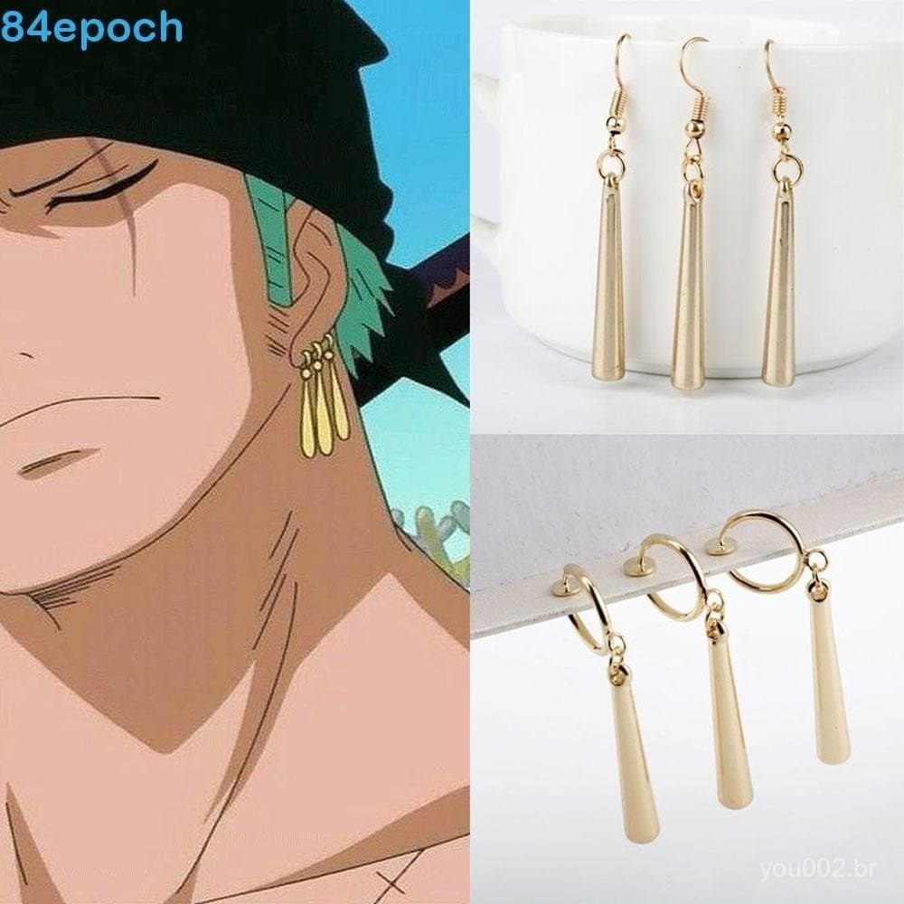 EPOCH Japão Cosplay Clipe Brincos Anime Roronoa Zoro Orelha 3 Pçs/Set Moda Jóias Dos Desenhos Animados Presente Acessóri