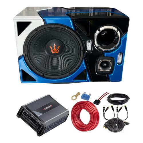 Caixa Trio 15p Som Automotivo Rex 400 + Modulo Sd800.4 1240w