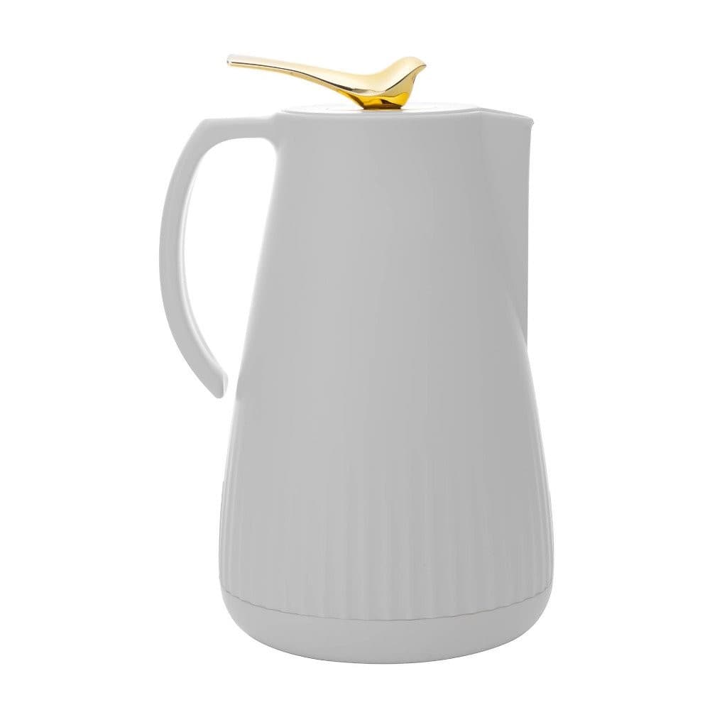 Garrafa Térmica de Plástico New Bird 1 Litro Branco Nude Preto ou Cinza Wolff