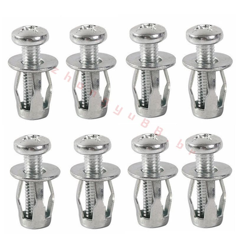 10pcs M4 M5 M6 M8 Porca De Parafuso Metálica De Aço Expansão Para Linha De Pele De Ferro De Parede Oca