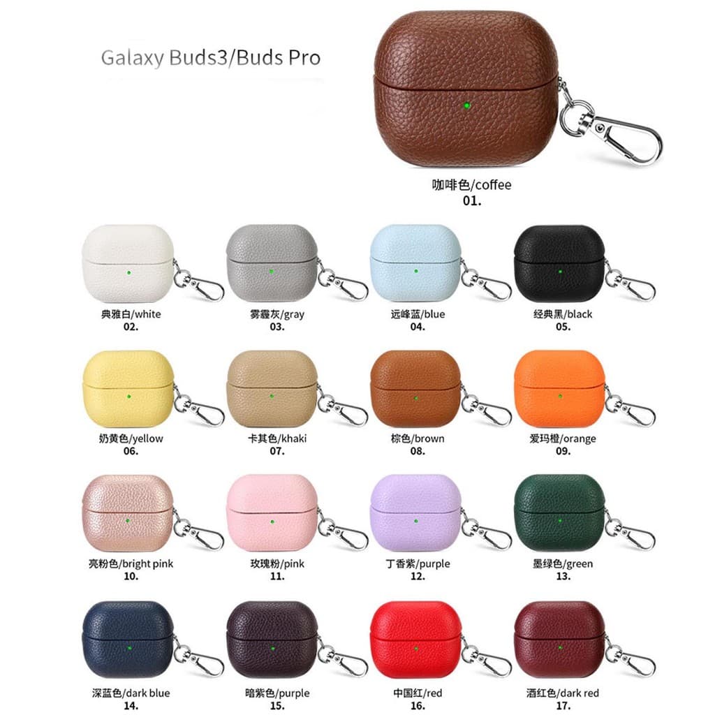 Para Samsung Buds 3 Pro Capa De Couro Fone De Ouvido Caso À Prova De Choque Galaxy Caixa Carregamento Funda