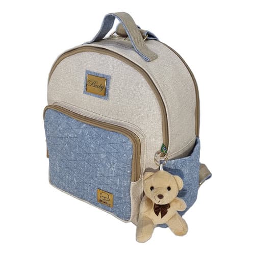 Mochila Costas Bolsa Maternidade Jeans Personalizada