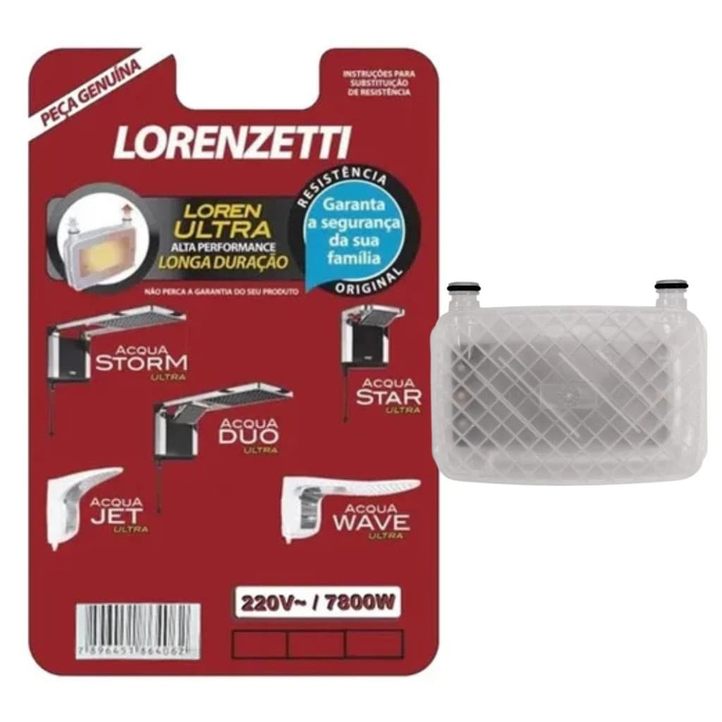 Resistência Acqua Ultra 7800w Lorenzetti 220v