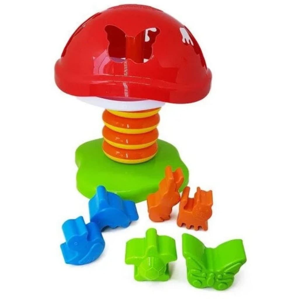 Cogumelo de Encaixe Educativo Brinquedo Bebê 1-2 anos