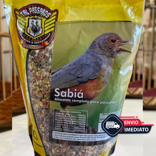 Ração Mistura SABIÁ c/ Frutas 500g Tal Pássaros