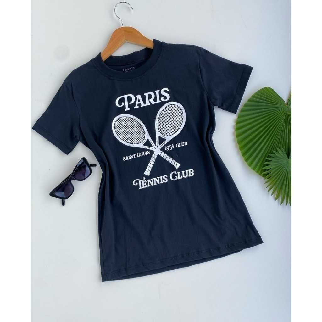 Blusa Feminina T-shirt Estampa Esporte Tenis Raquetes - Blusa 100% Algodão - Envio Imediato - NB the Shir
