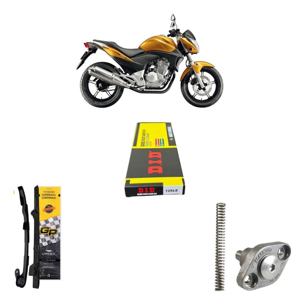 Kit Corrente Comando + Tensor + Guia Honda CB300/XRE300 - DID GP7