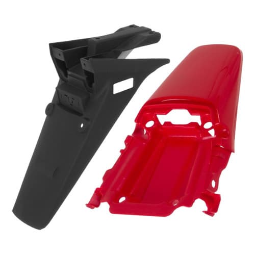 Paralama Rabeta Traseira Suporte Placa Vermelho 2007 e 2008 Moto Nxr Bros 150