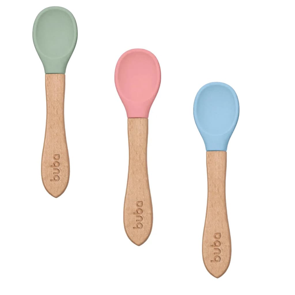 Colher Buba de Silicone e Bambu