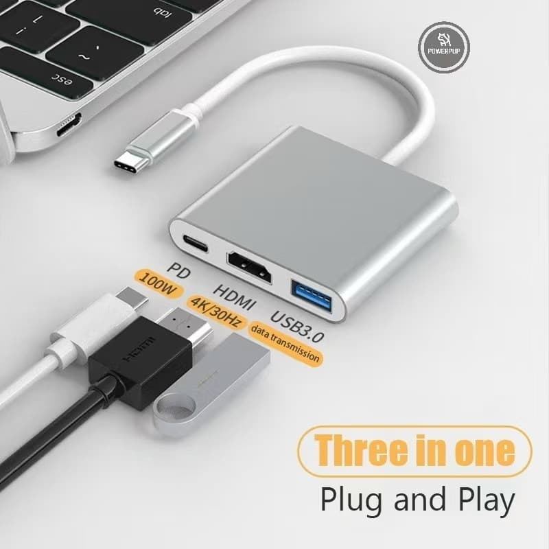 Adaptador Usb Tipo C Hdmi Dex Samsung S20 S21 S22 Macbook M1/3 EM 1 Hub Linha Premium 2025！