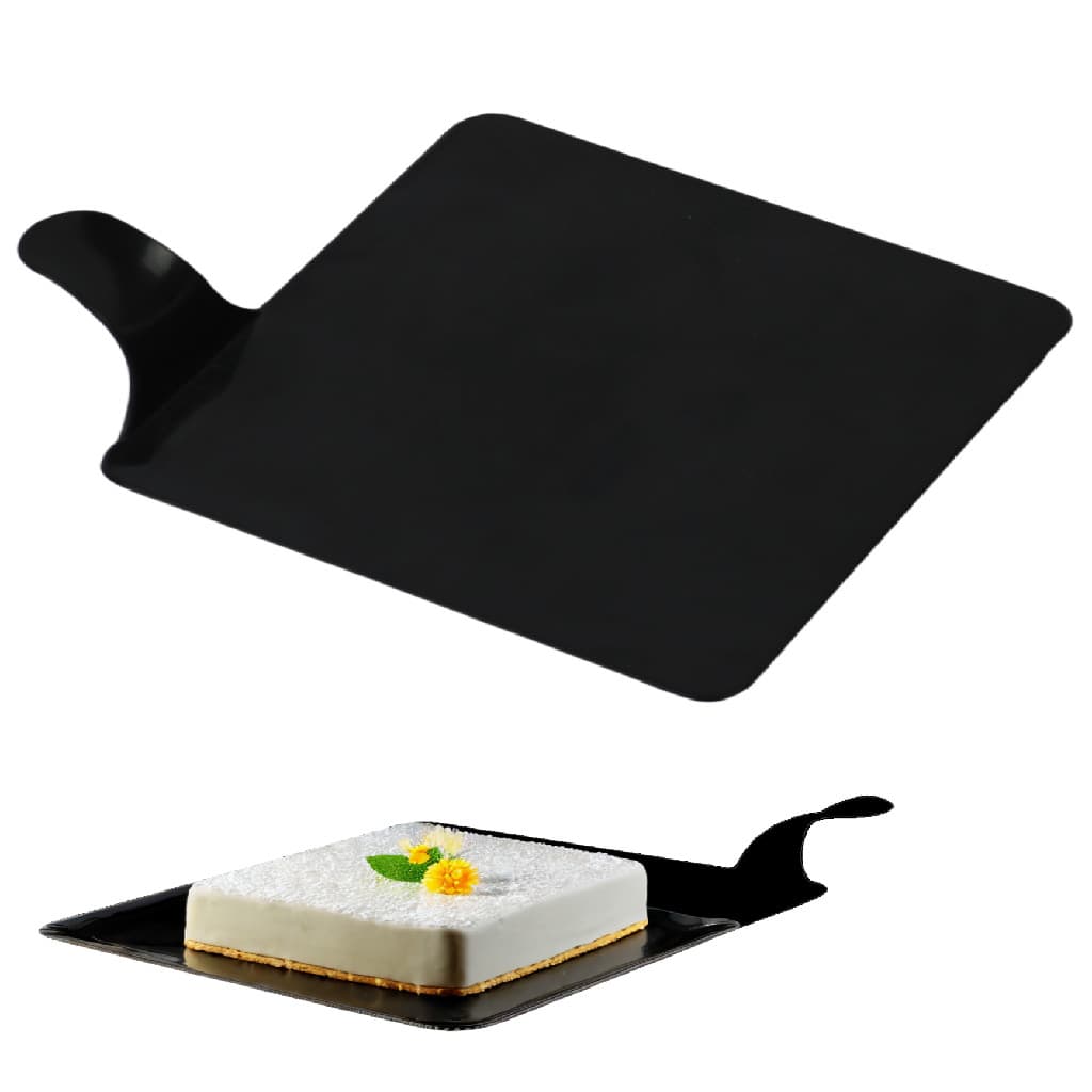 200 Base Acrílica Preta Quadrada Para Doces Finos Entremet Elegante Bases Finger Food