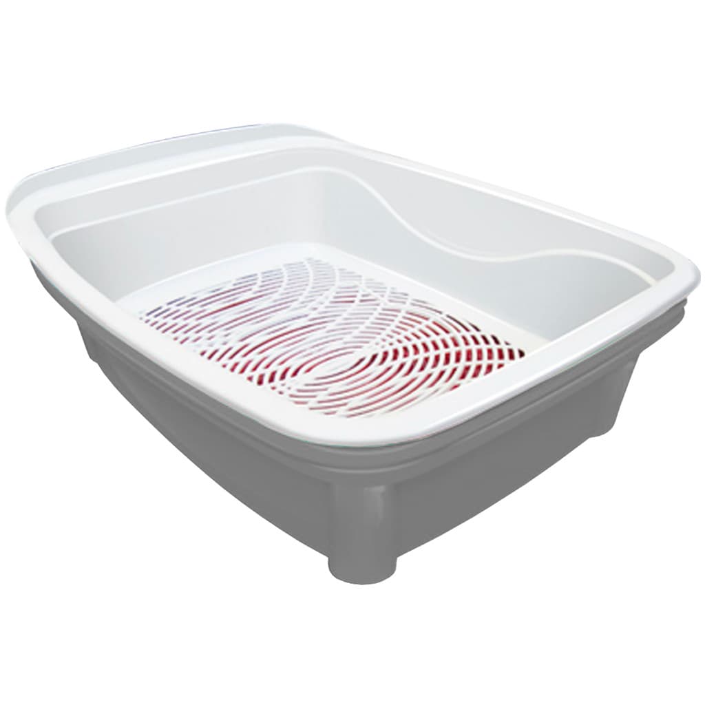 Caixa De Areia Higiênica Classic Plus Com Peneira Para Gatos Sanitário Plástico Furacão Pet
