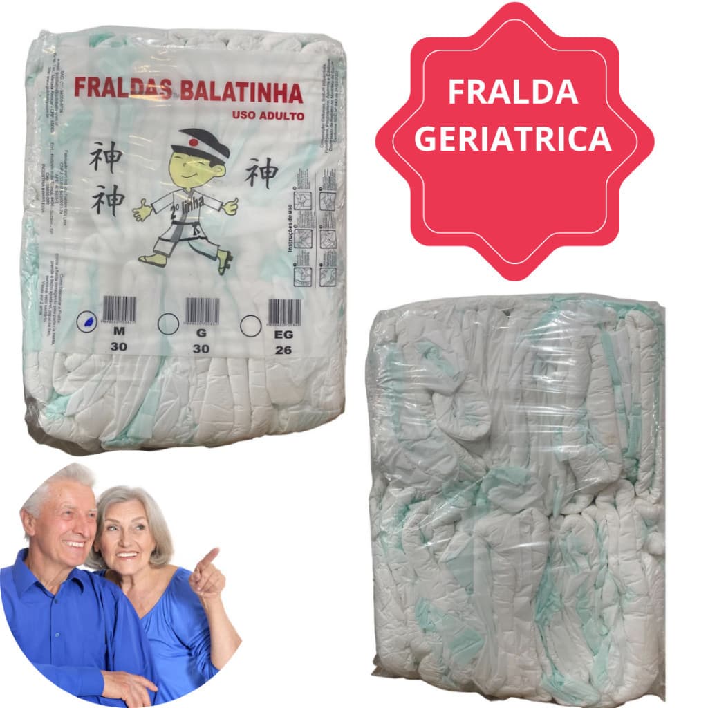 Fralda Descartável Balatinha Geriátrica USO Adulto