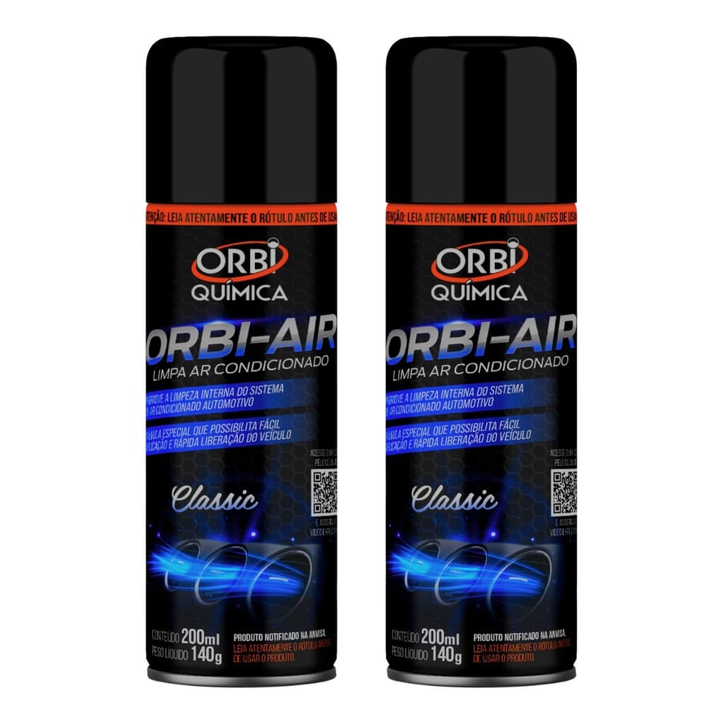 Kit Com 2 Higienizadores Limpa Ar Condicionado Fragrância Classic - Orbi Química