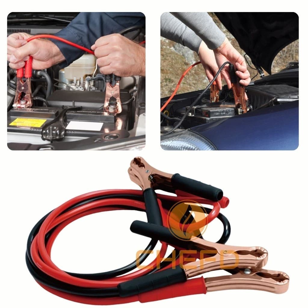 Cabo Transferência Chupeta Carga De Bateria Automotiva 3M 2000Amp Universal - BOM-1804