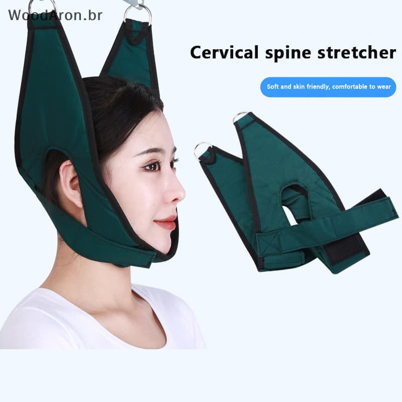 WoodAron Ferramentas Quiropráticas Arreios Para O Pescoço Maca Dispositivo De Tração Cervical Correia De Alongamento Do