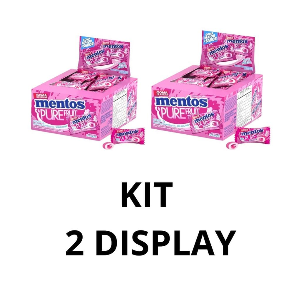 KIT MENTOS MONOPEÇA COM 2 DISPLAY DE 60 UNIDADES CADA