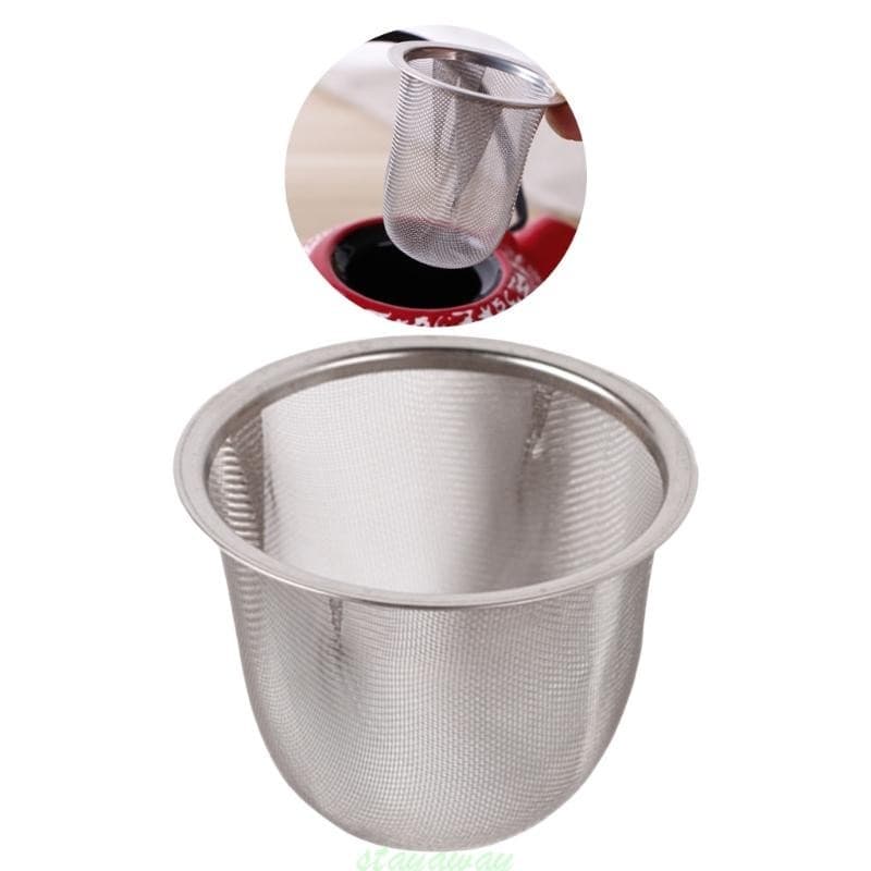 SRA 2 Peças Filtro Aço Inoxidável Prático Infusor Malha Fina Para Folhas Soltas Bule Profissional Acessório