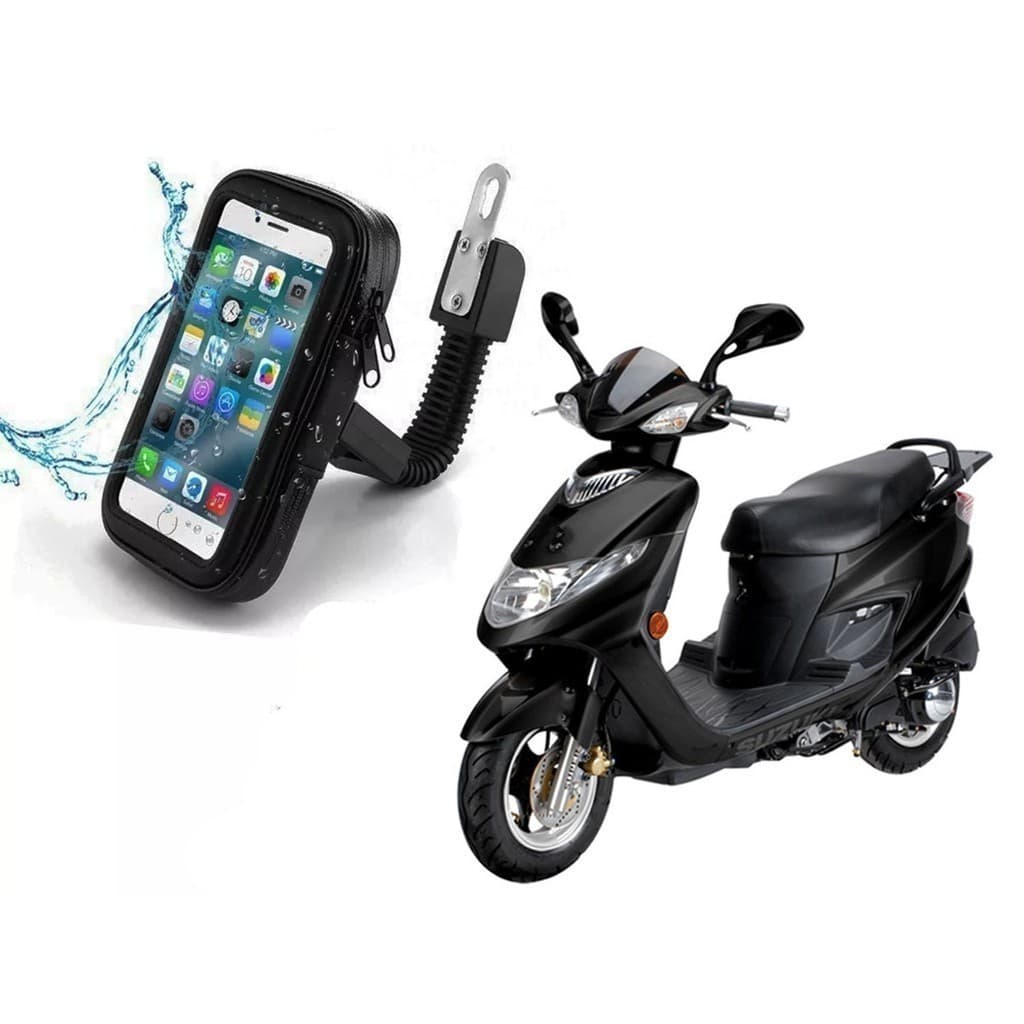 Suporte Celular Bike com Bolsa À Prova D'água p/ Moto boy Bicicleta GPS Retrovisor Guidão 7 polegada