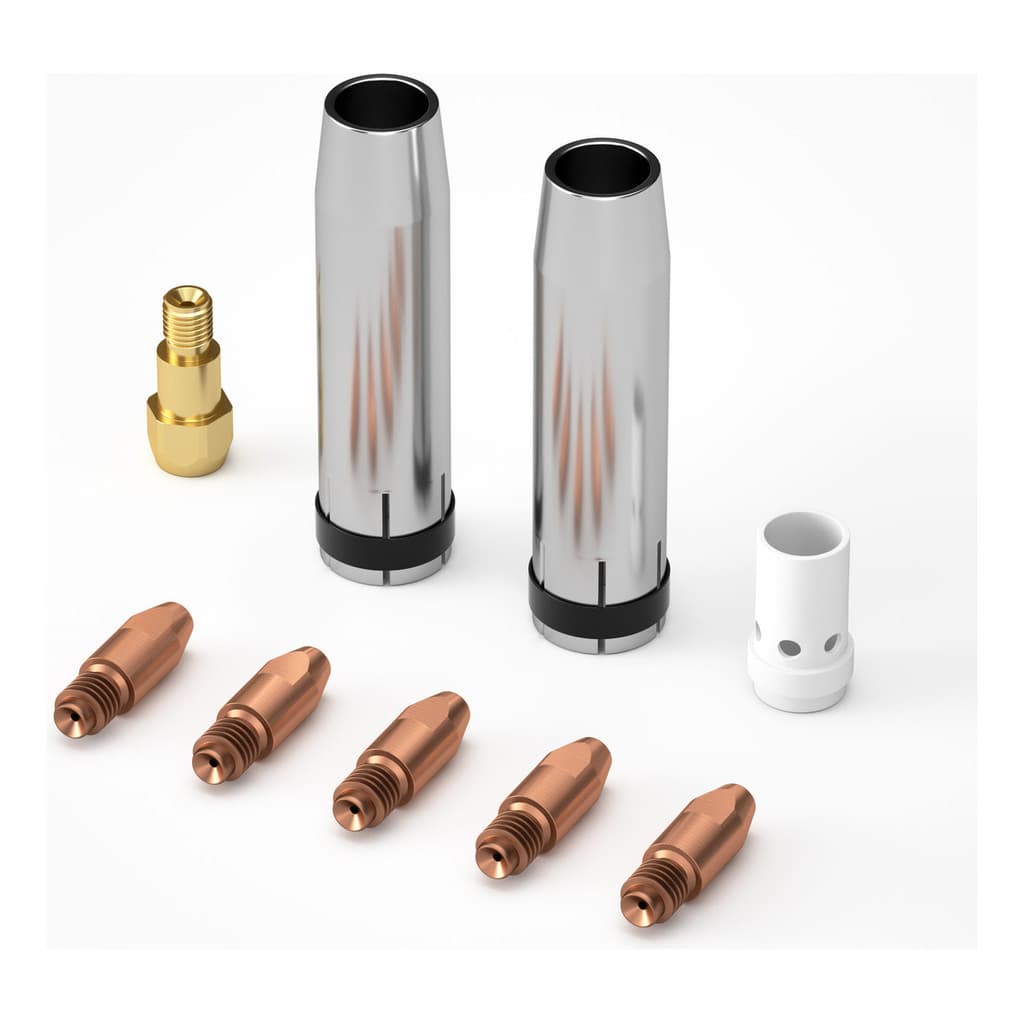 Entrega Rápida Kit-9Pçs Bicos 0.8/1.0/1.2mm M6 Bocal Porta Difusor PARA Tocha Mig 14AK/15AK/24kd