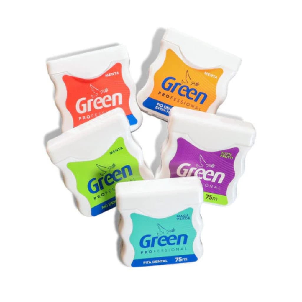 Fio Dental - Extra Fino, Fita Dental, Tradicional com 75 metros - Green