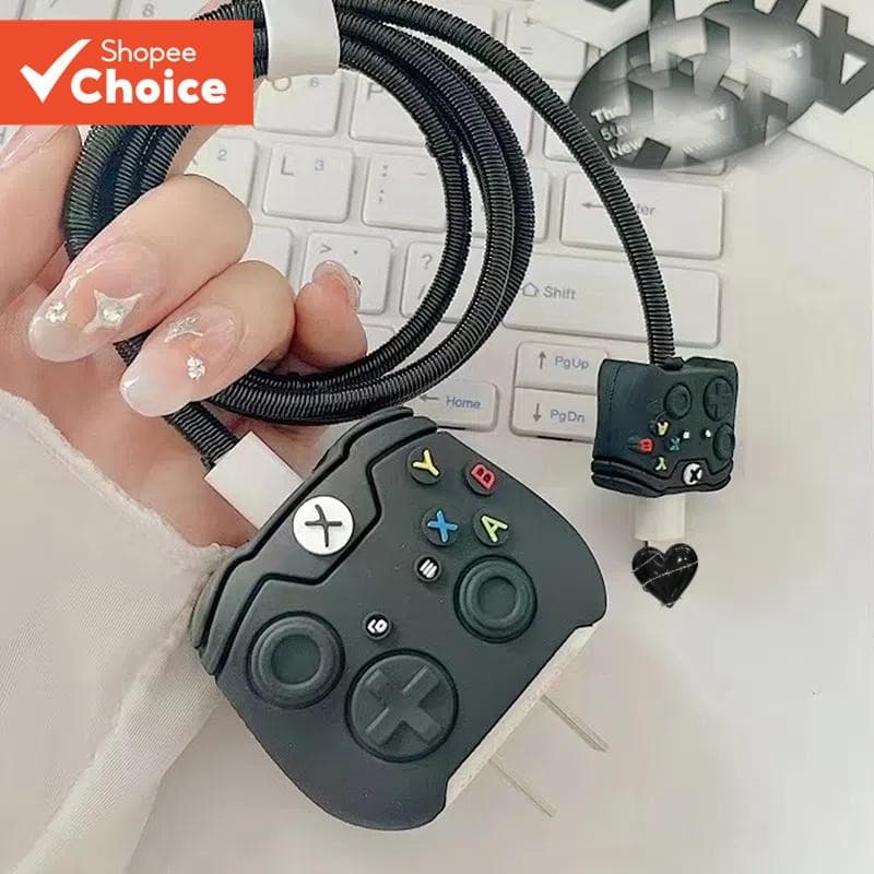 Conjunto de 2 Peças Capa Protetora 3D para Cabo de Dados Console de Jogos, 20W/18W, Ipad e Usb
