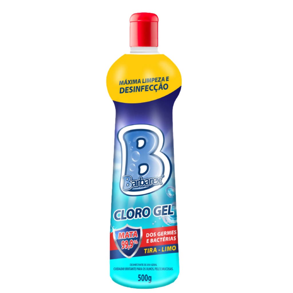 Limpador Cloro Gel Tira Limo Perfum Multiuso Barbarex 500ml