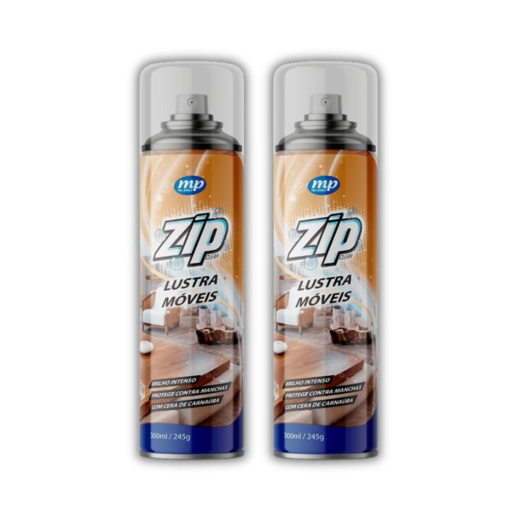 Kit C/2 Lustra Móveis Zip Spray 300ml: Deixe Seus Móveis Brilhando!