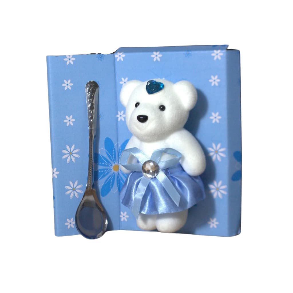 Kit Caneca Presente Ursinho e Colher + Urso de Pelucia