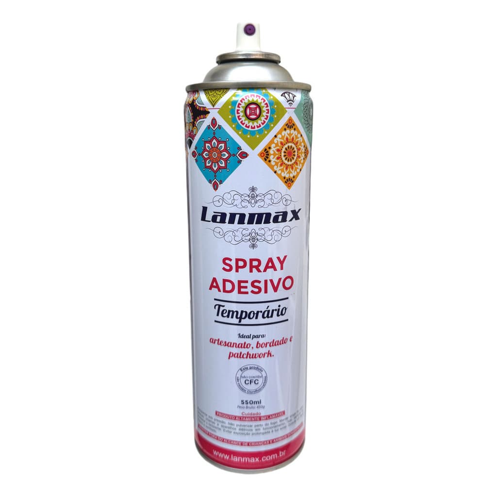 Cola Temporária Spray Tecido Papel Plástico Lanmax
