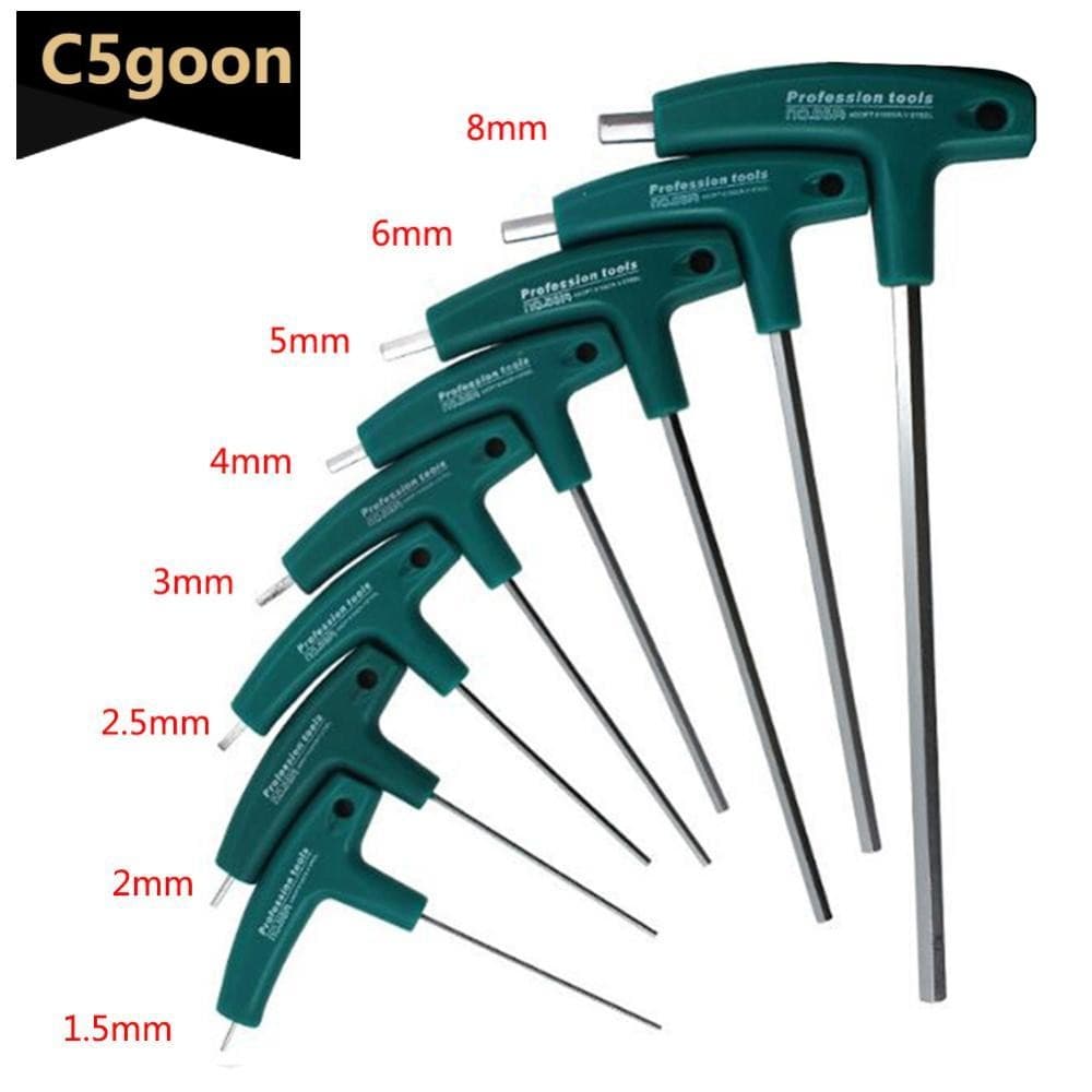 C5GOON 1Pc T Tipo Chave Hexagonal Conjunto De Allen Com Cabo De Borracha A4F7