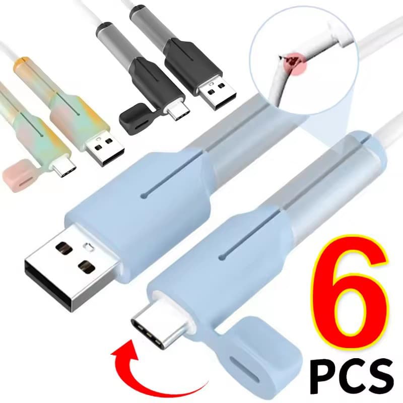 Protetor De Cabo De Carregador De Telefone , Capa De Silicone Durável Compatível Com Adaptadores De 18/20W , Acessórios