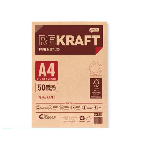 PAPEL KRAFT  MULTIUSO A4 180G JANDAIA
