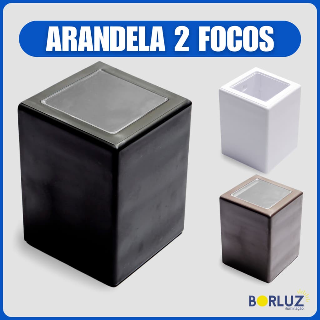 Luminária Arandela 2 Focos Bivolt Led Área Externa e Interna 110v 220v