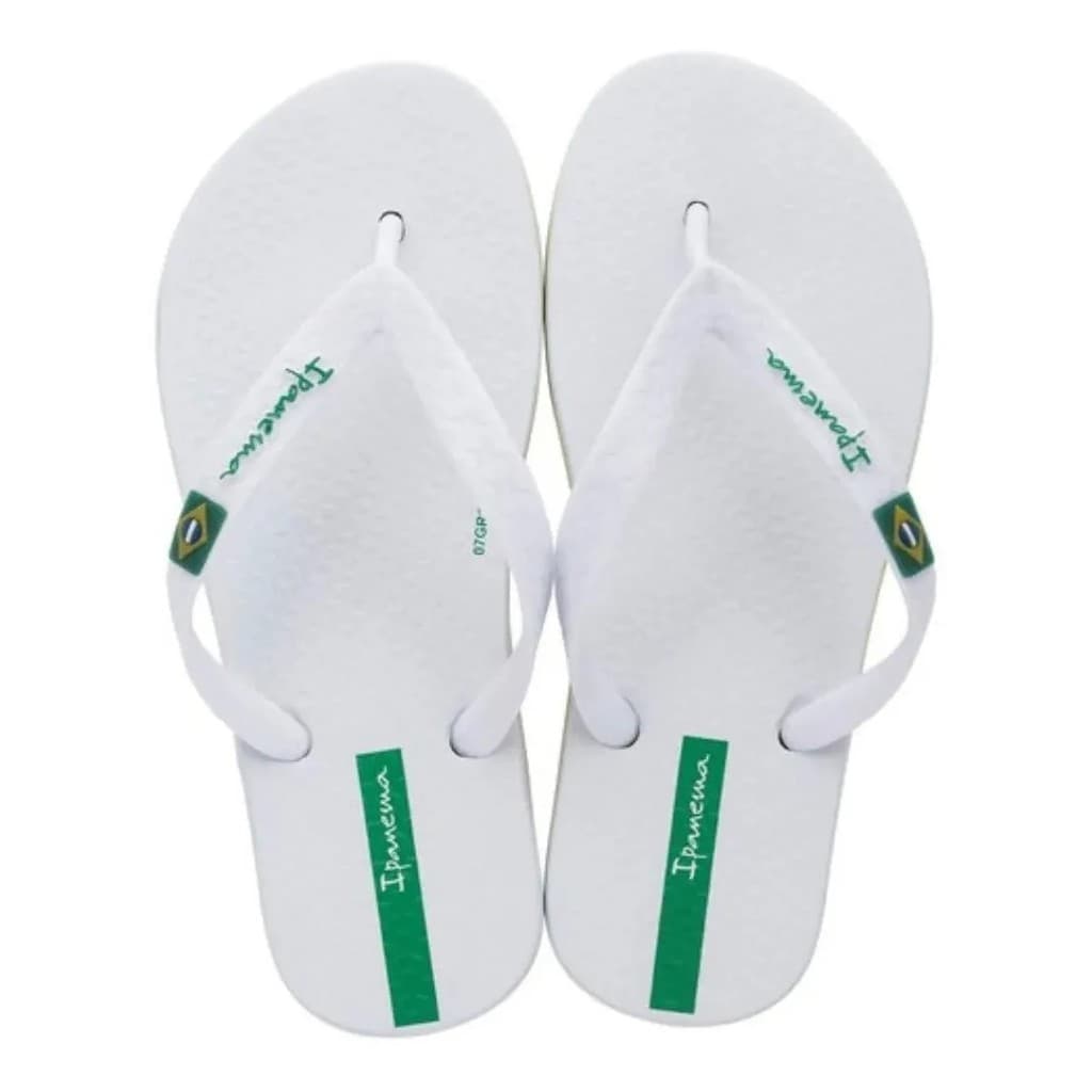 CHINELO DE DEDO IPANEMA FEMININO BRASIL BRANCO E VERDE