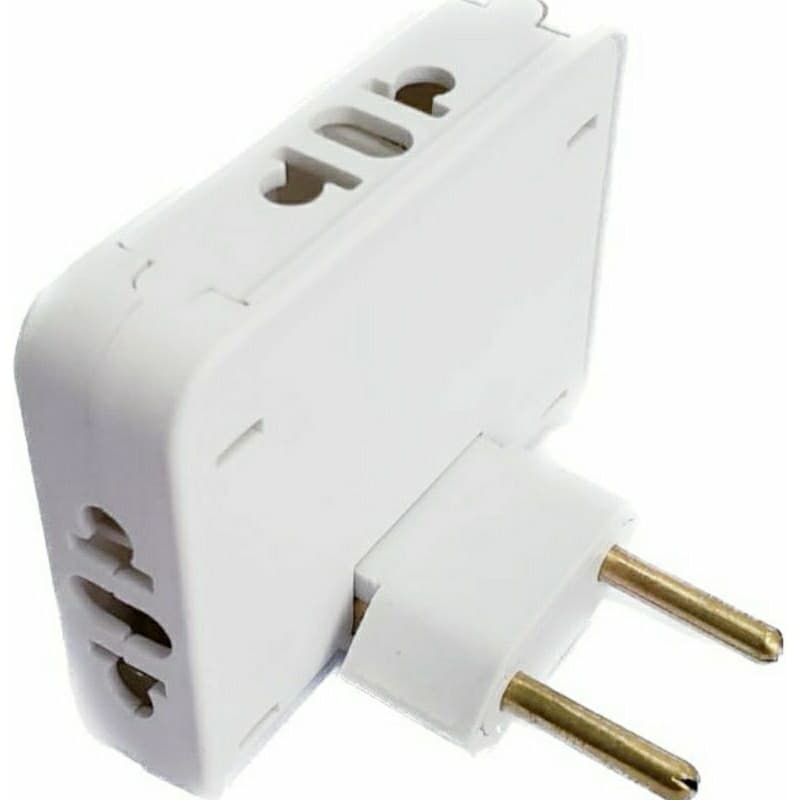 Adaptador Tomada 10A e 20A Benjamin Articulado Dobrável 3 Saídas Resistente
