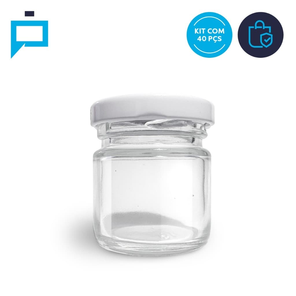 40 Potinho De Vidro Geleinha/Papinha 40 ml Lembrancinhas
