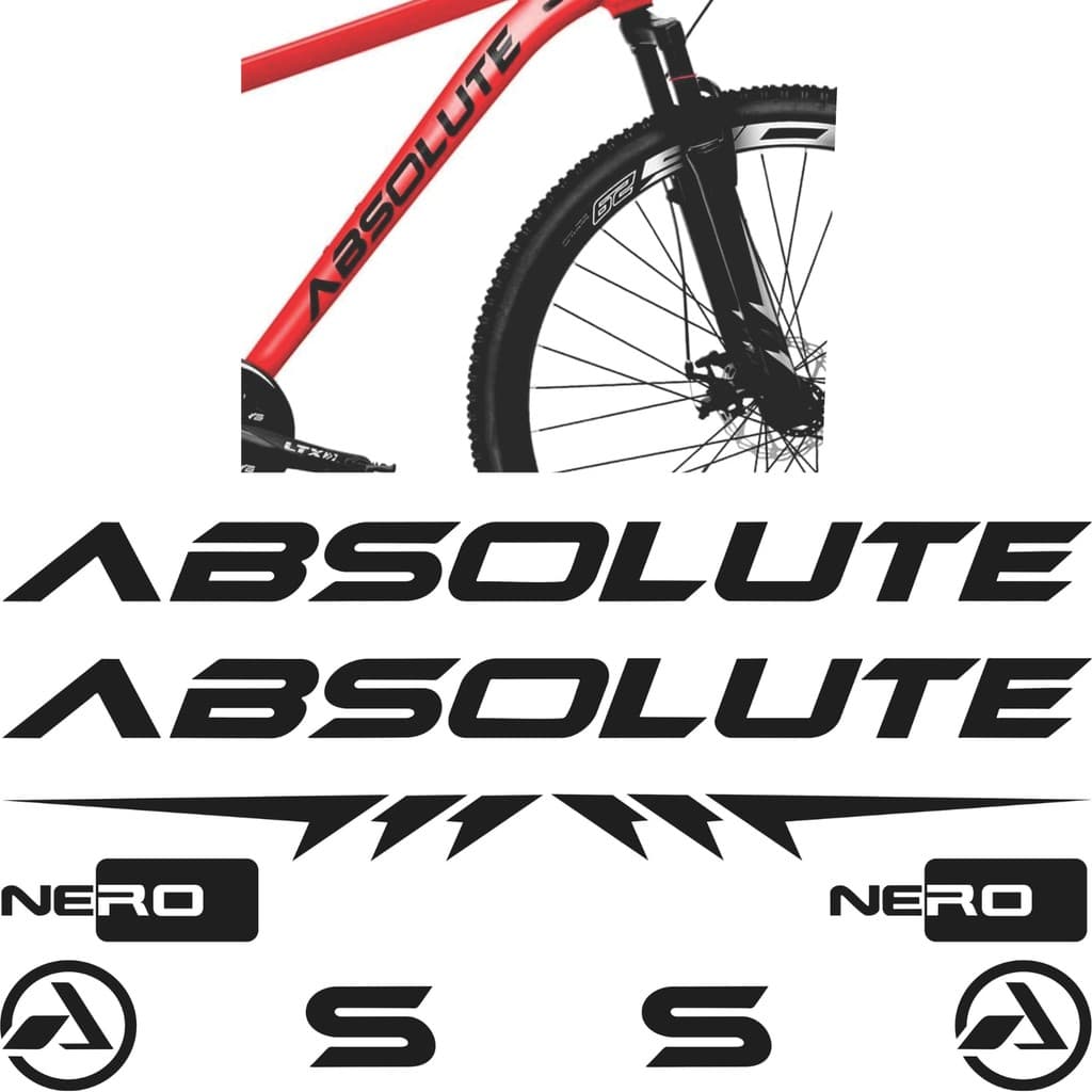 Adesivo ABSOLUTE Plotter mountain Bike Kit Completo Quadro