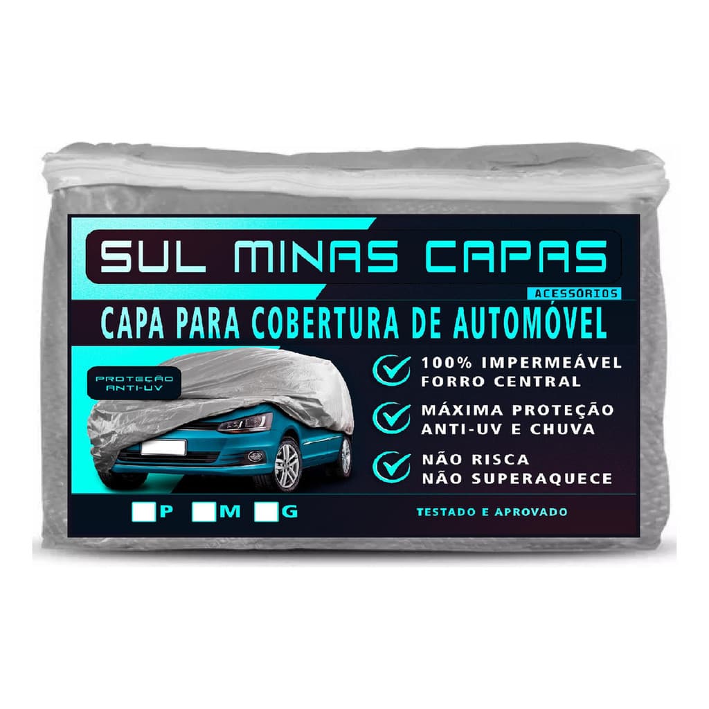 Capa Para Cobrir Carro Impermeável Com Forro Central P M G