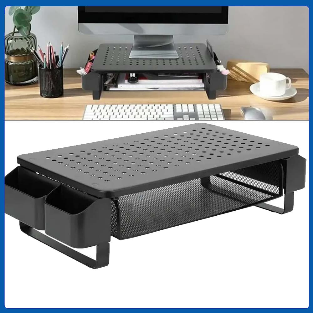 Suporte Base Para Monitor E Escaninho Organizadores