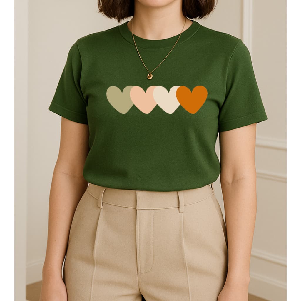 Camiseta T shirt Feminina Manga Curta De Algodão