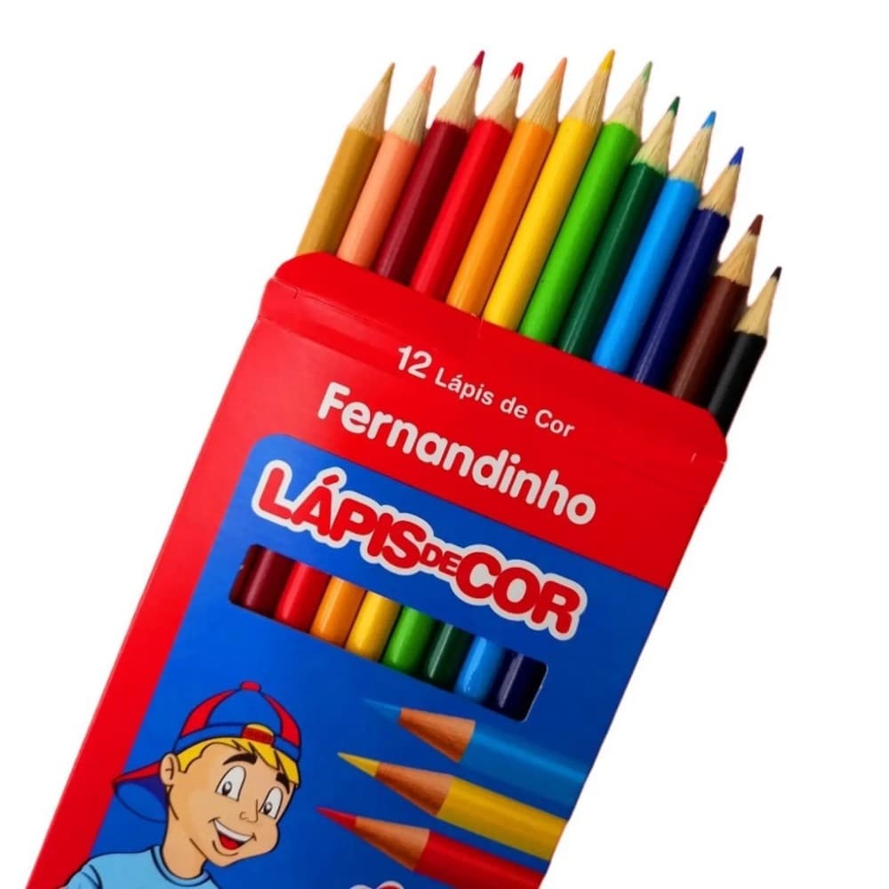 LÁPIS DE COR CAIXA COM 12 LÁPIS FERNANDINHO FABER CASTELL