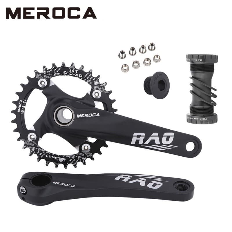 MEROCA Mountain Bike Ocotech Manivela Braço 170mm 104Bcd 32T 34T 36T 38T Coroa Mtb Pedaleira