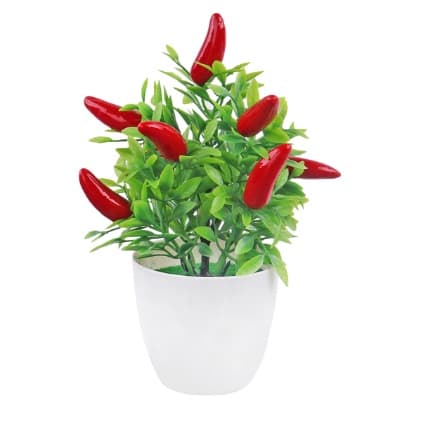 Vaso Planta Artificial Bonsai Pimenta Decoracao Mesa Jardim