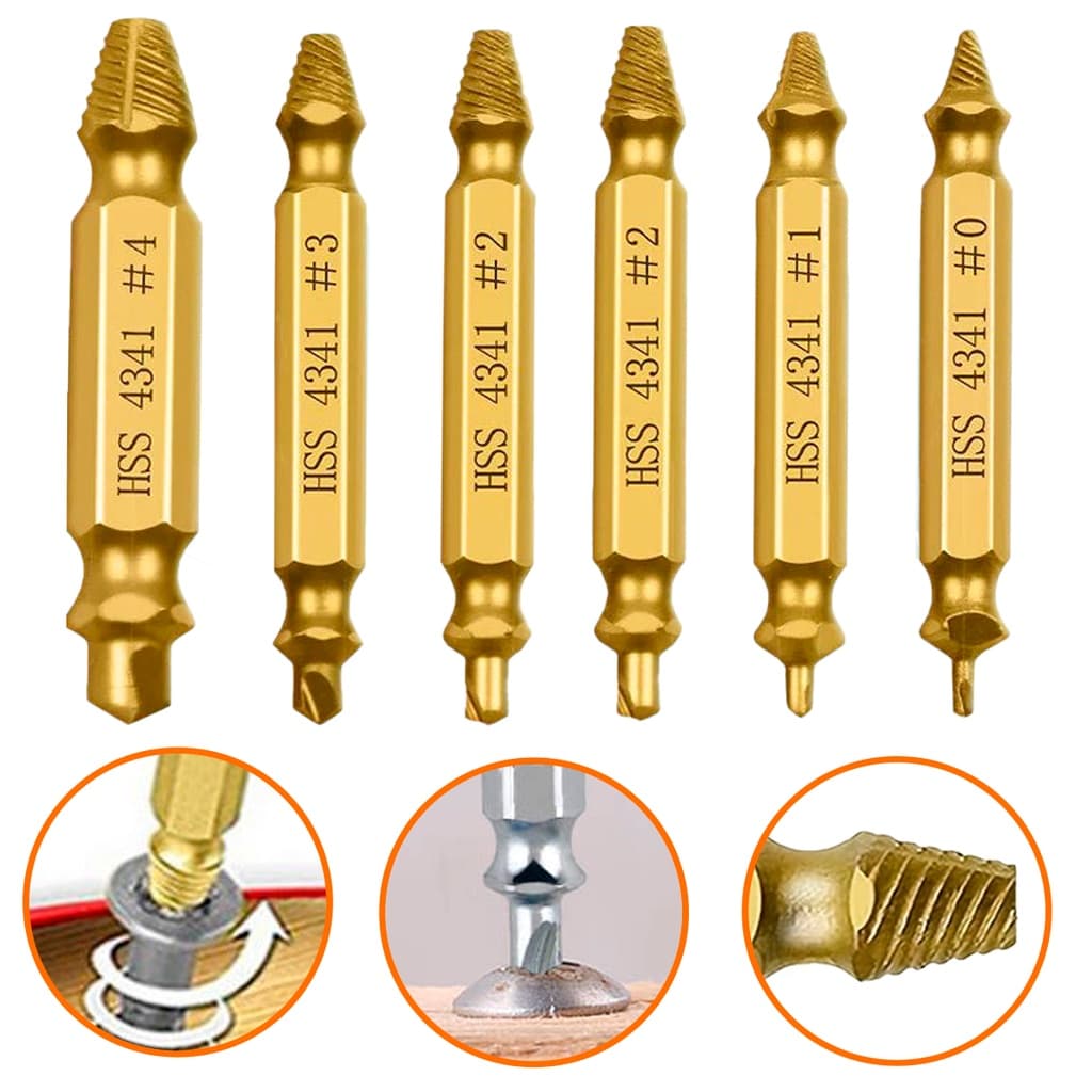 Bits Jogo Extrator Saca Parafuso Espanado 2 a 12mm HSS Aço Rápido Cabeça Quebrada Danificada Oficina Mecânica Moto Carro