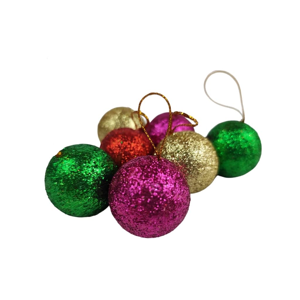 Kit 12 Lindas Bolas  Árvore De Natal  3cm  Bolinhas De Natal