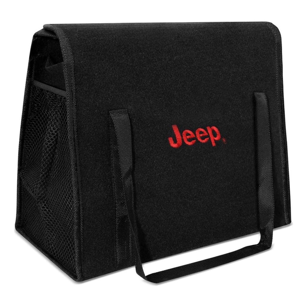 Bolsa Organizadora Porta Malas Carpete Logo Jeep Bordado