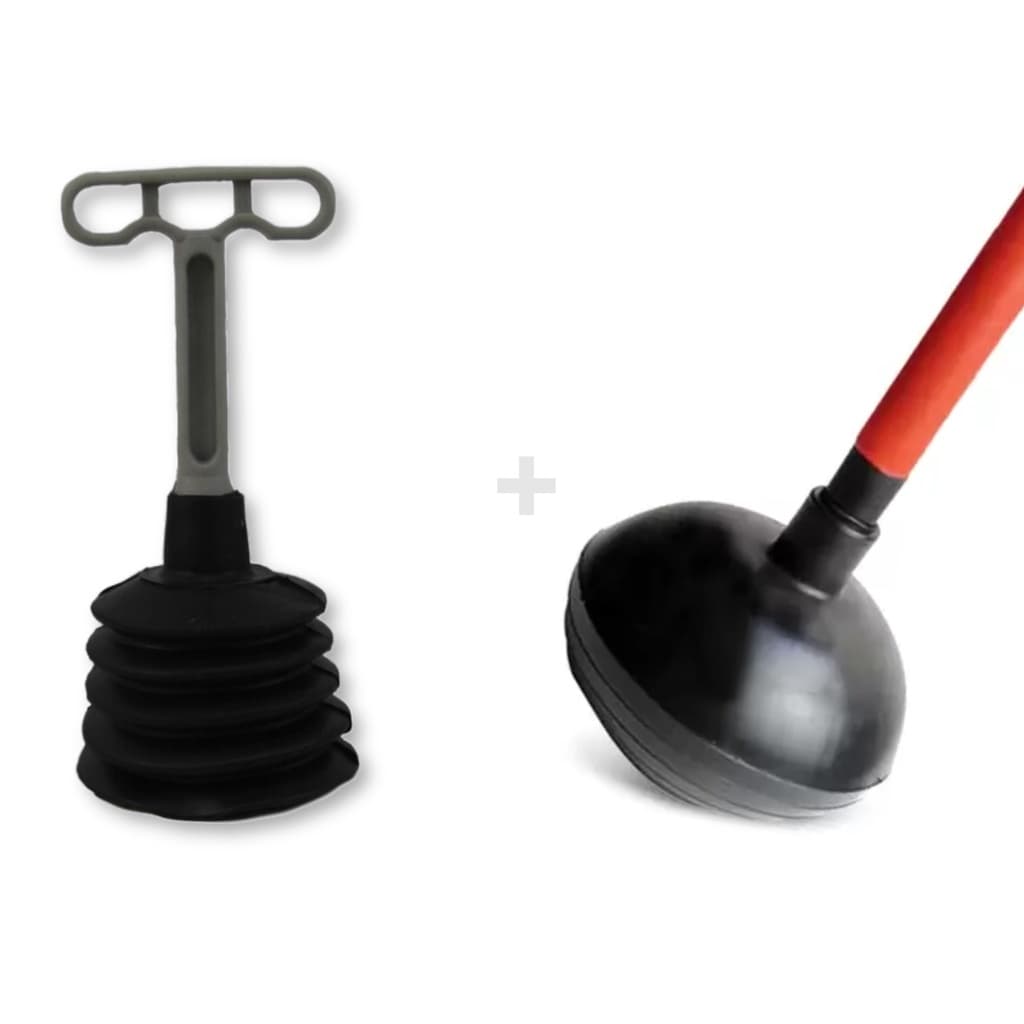 Kit Desentupidor Vaso Pia e Sanitário Borracha Kit Limpeza Em Geral