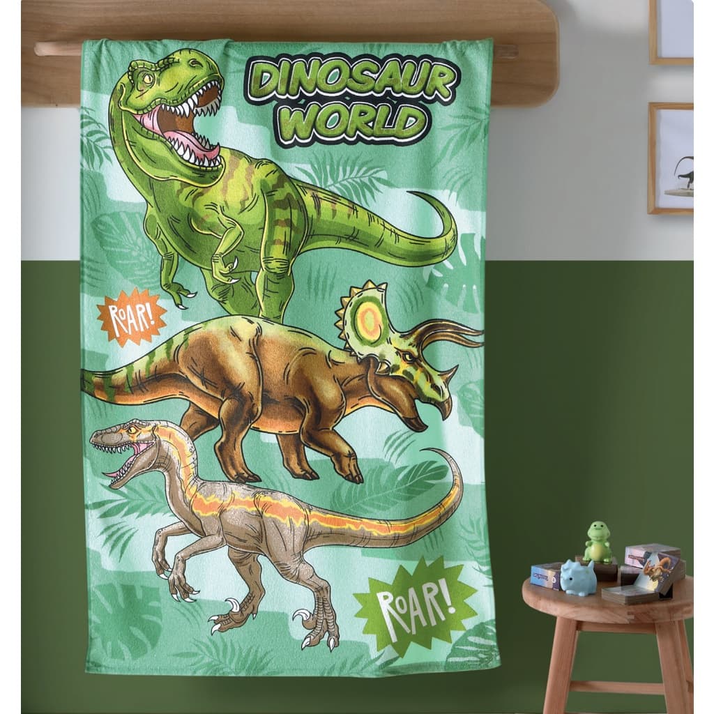 Toalha de Banho Felpudo Estampado Dohler 70x115cm Dino