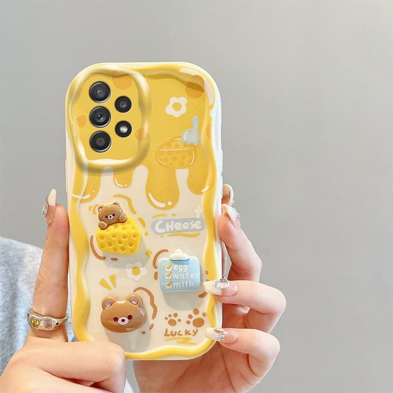 Capa De Silicone Macia E Elegante TPU Com Padrão De Desenho Animado 3D Para Samsung A23 A33 A53 A73 A52S A52 A72 A12 4G 5G